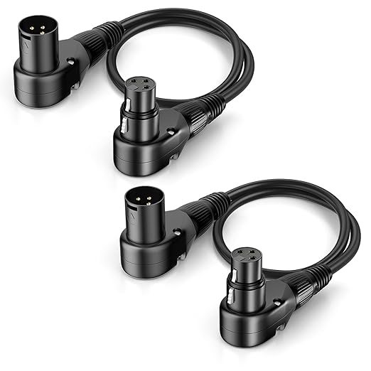 2 Pack XLR Cable, Male to Female Microphone Cable Oxygen-Free Copper (OFC) Mic Cord for Speaker Podcast Audio Mixer DMX Effector Amplifier Sound Card(A, 10Feet)