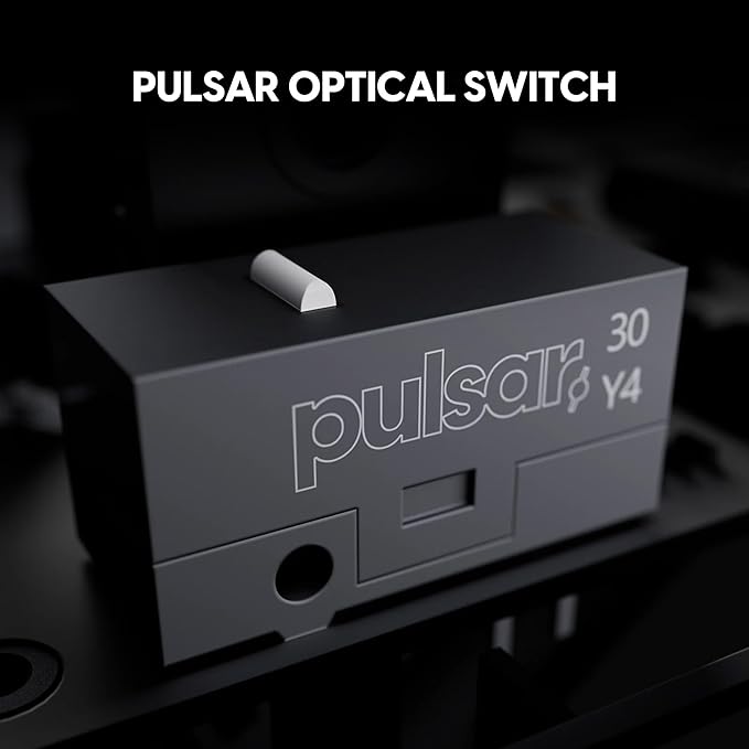 Pulsar Gaming Gears X2 Crazylight Wireless Gaming Mouse, Ultra Lightweight 1.38 oz (39g), Optical Switch, 32000 DPI, 750 IPS, XS-1 Sensor, 8k Compatible (Medium, Uyuni White)
