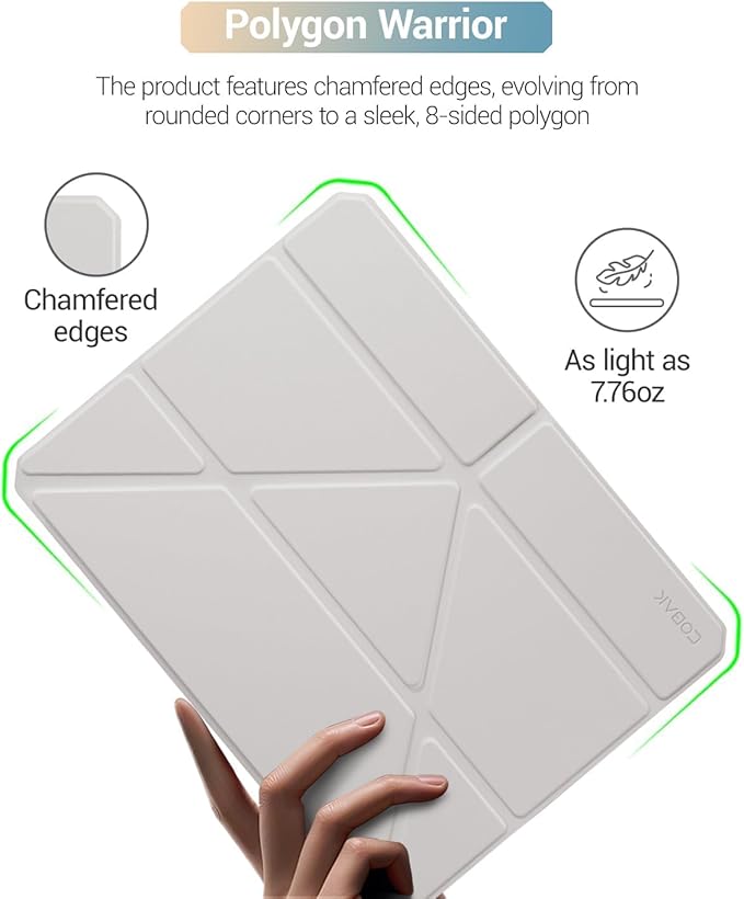 CoBak Case for iPad (A16) 11th Generation 11 Inch 2025, iPad 10th Generation Case 10.9 Inch 2022 - Protective Cover with Multi-Angle Includes Portrait Stand, Pencil Holder and Auto Wake/Sleep, Gray