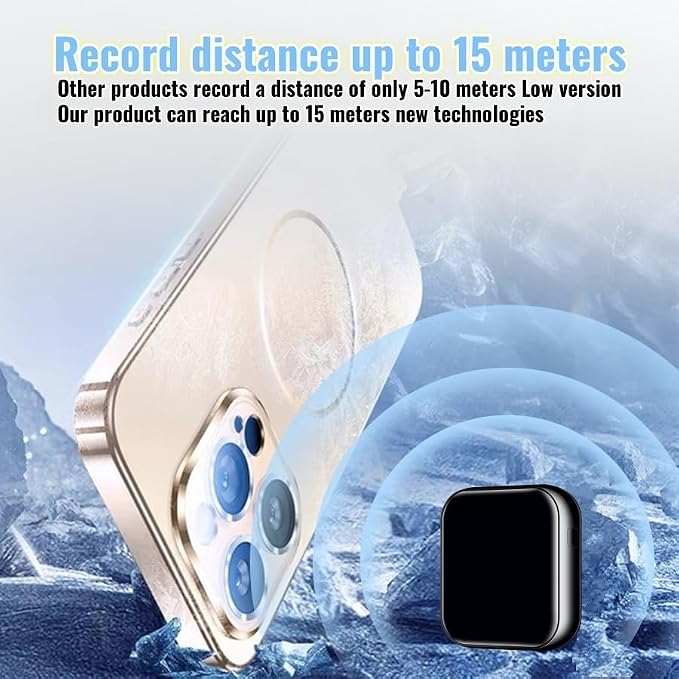 【2025 New Version】 132G AI Voice Recorder 9800 Hours Voice Activated Recorder Recording Device Built-in HD Recording Module, Hybrid ANC Precise Noise Reduction Technology for Meetings, Work, Lectures
