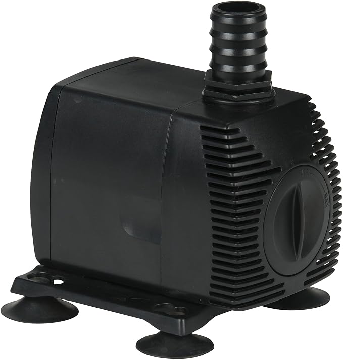 Little Giant PES-1000-PW 115-Volt, 1150 GPH Magnetic Drive Fountain/Pond Pump with 15-Ft. Cord, Black, 566722