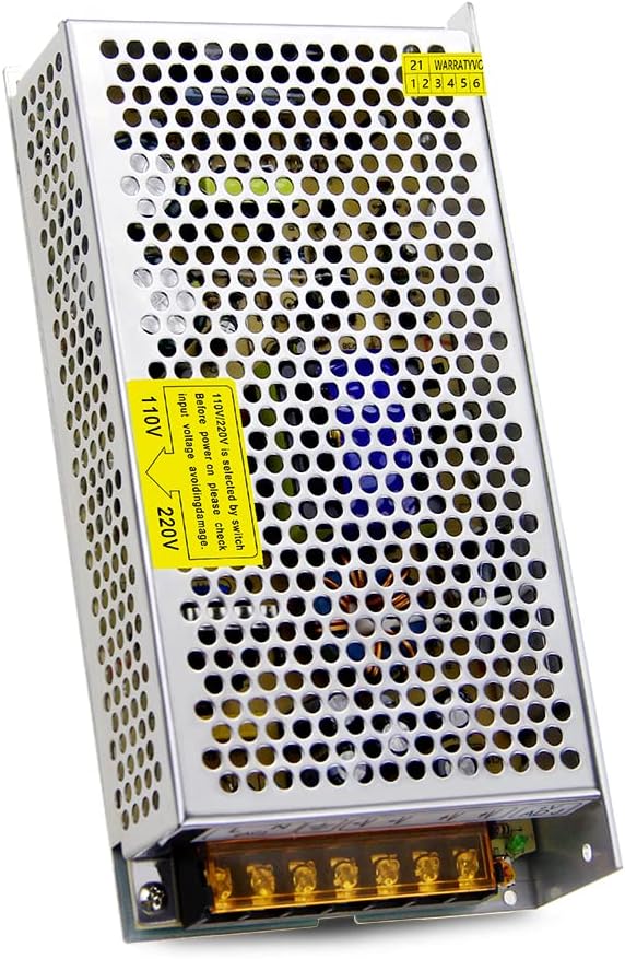 Aclorol 5V 20A 100W Switching Power Supply 110V / 220V AC to DC 5V 20amp Universal Power Transformer Driver Converter Adaptor for WS2812B WS2813 LED Strip Pixel Lights CCTV Camera Security System