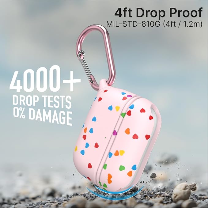 Catalyst Case for AirPods Pro 3, Waterproof IP67 & Drop-Proof Silicone Case Cover for Apple Airpod Pro 3, Wireless Charging Compatible, One-Piece Design with Carabiner for Active Lifestyles
