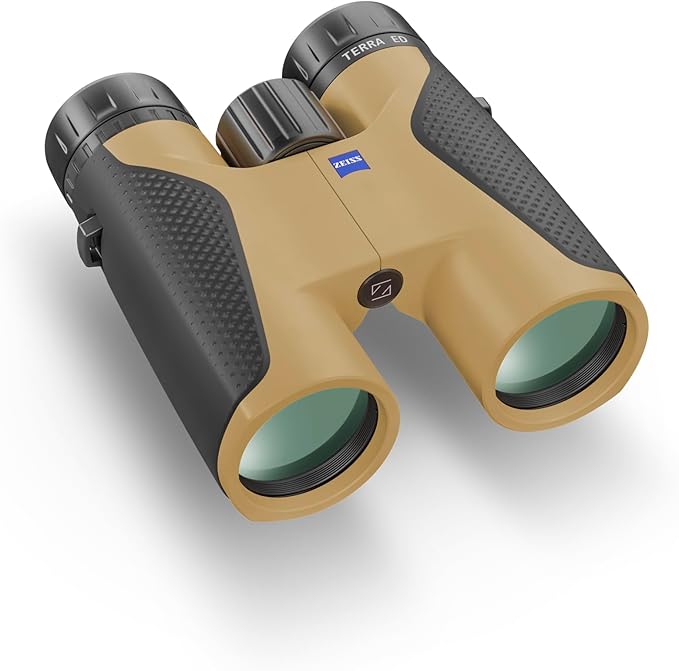 ZEISS Terra ED Binoculars 8x42 Waterproof, Fogproof, Easy Focus High Powered Compact Binoculars with Coated Glass for Low Light Vision for Bird Watching, Hunting, Sightseeing, Travel, Black-Sand