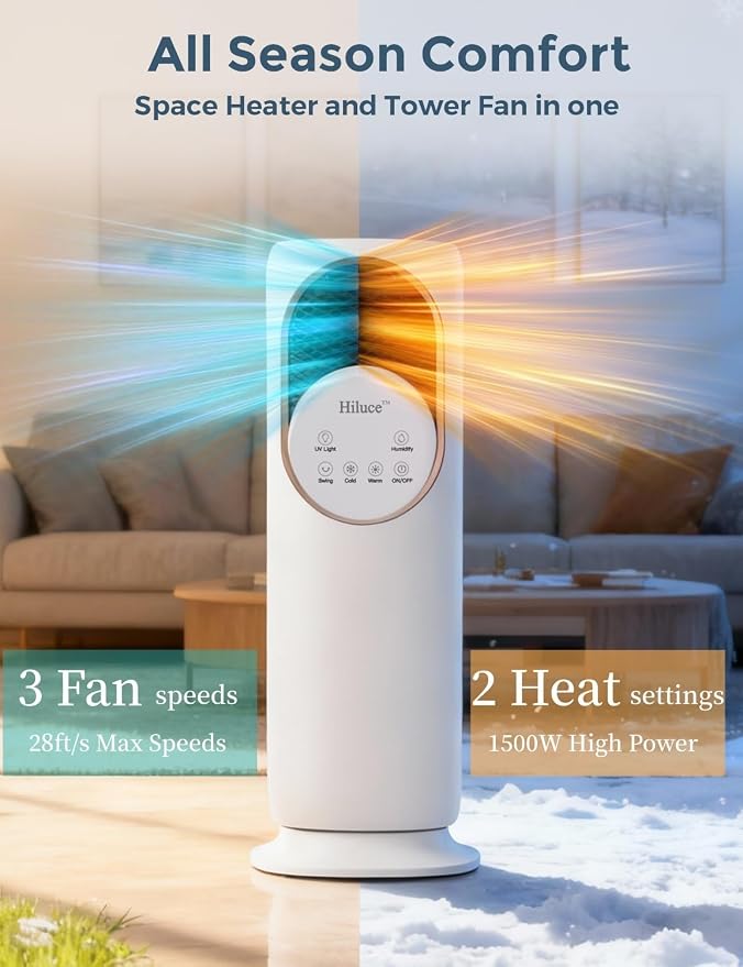 Hiluce Desk Fan+4-IN-1 Swamp Cooler Fan