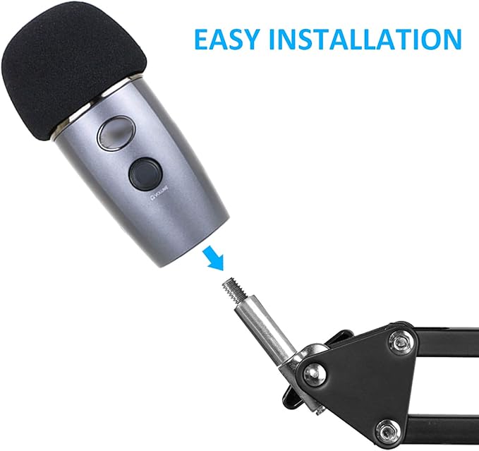 Yeti Nano Mic Stand with Pop Filter - Microphone Boom Arm Stand with Foam Cover Windscreen for Blue Yeti Nano Mic by YOUSHARES