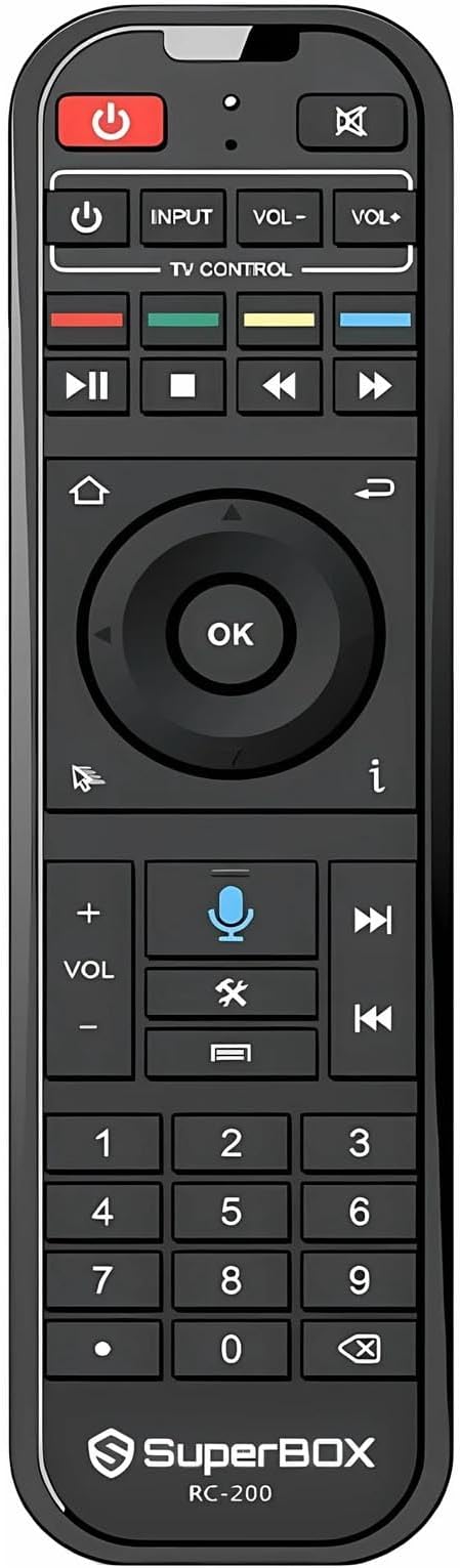 RC-200 Voice Remote Control for Super Smart TV Box S5 Pro S5 Max S6 Pro S6 Max S6 Ultra
