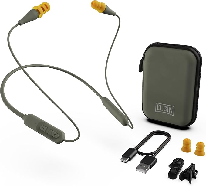Elgin Discord Gen 2 Bluetooth Earplug Earbuds, OSHA Compliant Noise-Isolating Safety Wireless Headphones, All-Weather Earphones for Industrial Work, and High-Noise Environments