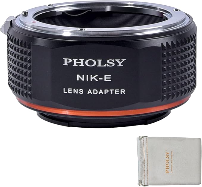 PHOLSY Lens Mount Adapter Compatible with Nikon F to E (NEX), Compatible with Nikon F Lens to E Mount Camera Compatible with Sony a1 a9 a7S a7R a7C a7 a6600 a6500 a6400 a6300 a6000 NEX etc.