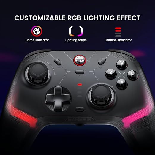 GameSir Cyclone 2 Wireless PC Controller — 1000Hz Polling Rate, TMR Joysticks, Hall Effect & Micro 2-in-1 Triggers, PC Gaming Controller for PC/Android/Switch/Switch 2 with Charging Dock(White)