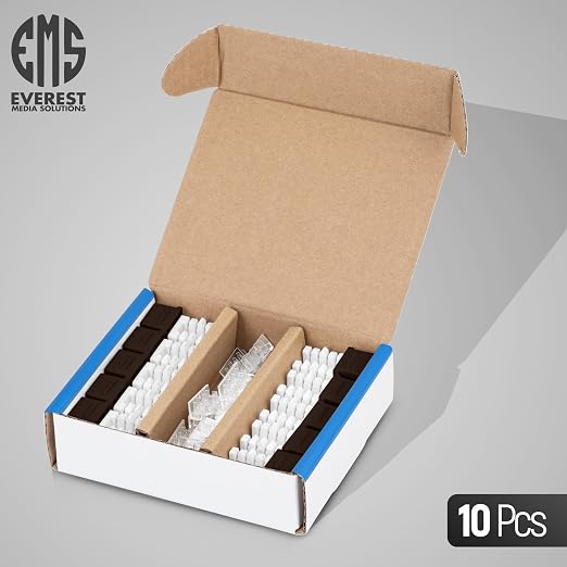 Everest 90° Angled RJ45 Cat6 Keystone Jacks 10-Pack in Brown - Slim Profile Female RJ45 Connectors - Cat 6 Keystone Jack - Compatible with 90° Angled Speed Termination Tool - easyJACK (B094WB91H3)