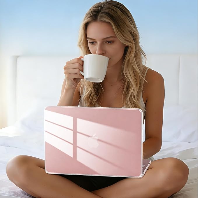 Case Compatible with MacBook Neo 13 inch Laptop 2026 (Model A3404), Scratch Resistant Protective Hard Shell Cover, Crystal Blush