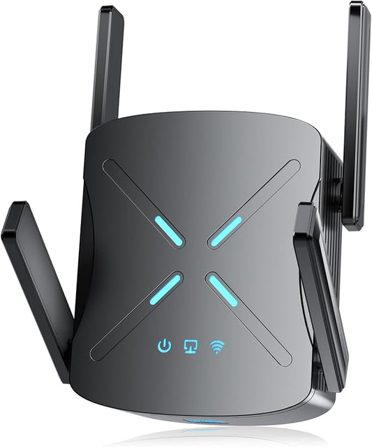 2026 WiFi Extender Signal Booster, 10X Faster WiFi 6 Extender, 18899 sq.ft. Internet Repeater for Home, Dual-Band Network Extender, Wireless Router Signal Amplifier w/Gigabit Ethernet Port, Easy Setup