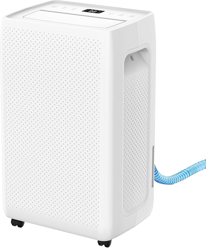 OLIXIS 50Pints Dehumidifier with Drain Hose, Most Efficient Energy Star, 3,500 Sq.Ft Dehumidifier for Basement, 4.5L Tank 41dB, Airflow Swing, Ideal Humidity Remover for Home, Bedroom & Bathroom