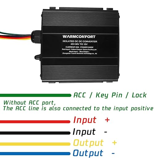 48V 60V 72V to 12V 50A Buck Converter 600W Step Down DC to DC Converter Transformer Reducer for Golf CART Scooters & Bicycles
