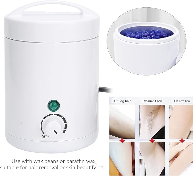 Mini Hair Removal Wax Hot Machine, with 6 Gears Temperature Adjustment Mini Wax Heater, Multi Purpose Wax Machine, Hair Removal Paraffin Wax Machine for Men Women, Wax Warmer(US Plug)