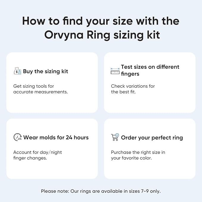Smart Ring Sizing Kit Find Your Before You Buy, Accurate Ring Sizer to Reduce Returns, Wear 24 Hours for Best Size
