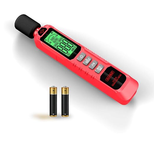 Noise Decibel Meter, Noise Meter, Decibel Meter, Digital Sound Level Meter, 30dB to 130dB Audio Noise Measurement Equipment, LCD Backlight Display, MAX/MIN Data Retention, Automatic Power-Off
