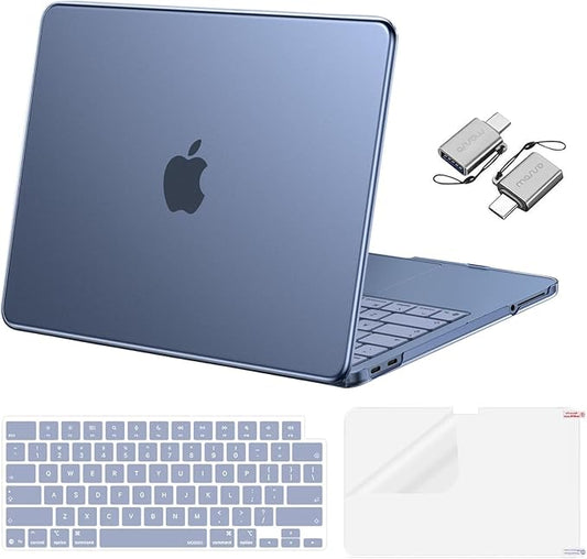 MOSISO Crack-Resistant Cover Compatible with MacBook Neo Case 13 inch 2026 Release Model A3404 with A18 Pro Chip, Protective Hard Shell&Keyboard Cover&Screen Film&Type C, Indigo