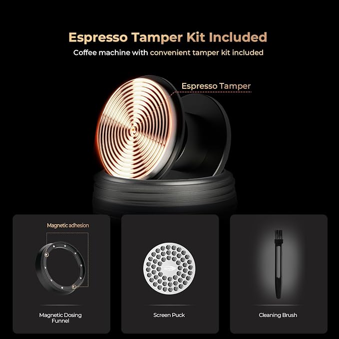 IKAPE Newly KAPO K2 Portable Espresso Machine with Bl uetooth APP Connect & 51mm Bottomless Basket, Electric Coffee Maker 20 Bar Pressure, for Home, Travel, Camping