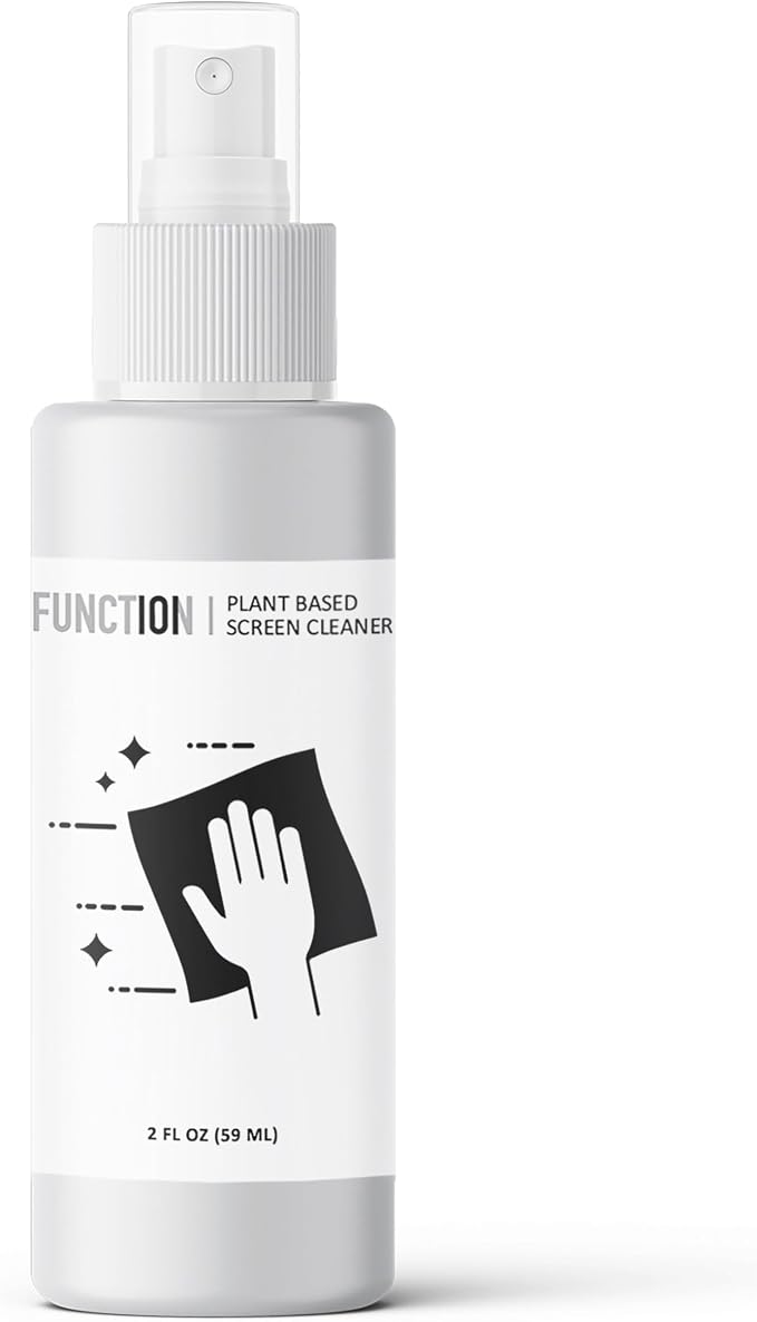 Function101 Bluetooth Replacement Button Remote for Apple TV + Electronics Screen Cleaner and 12" x 12" Cloth | BLE and Infrared Connectivity | 2 AAA Batteries Included