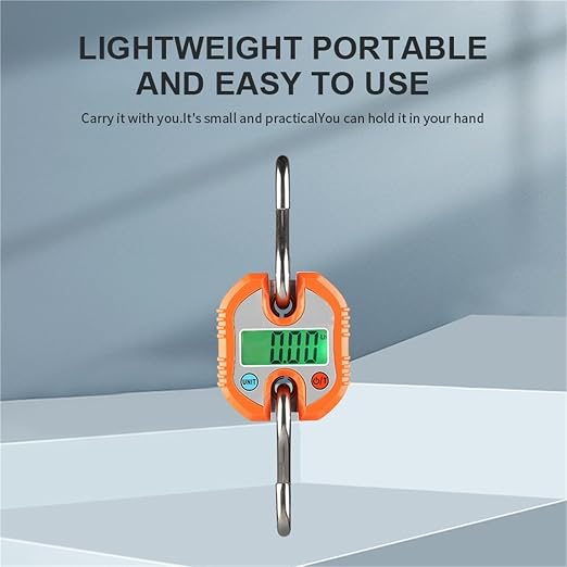 Luggage Weight Scale, Electronic Scale, LCD Backlight, Maximum Weight 150kg Mini Scale,for Travel(Orange)