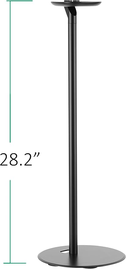 ynVISION.DESIGN Fixed Height Floor Stand Compatible with Sonos One, SL and Play:1 Speaker | 2 Pack | YN-ONE Pair (Black)
