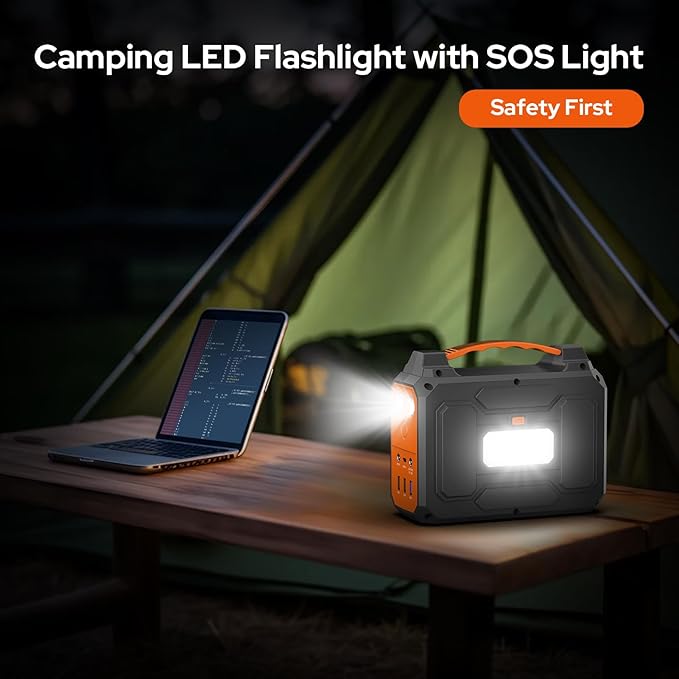 ZeroKor Portable Power Station 100W, Power Pack with 110V AC Outlet, Portable Solar Generator 146Wh External Battery with DC USB C QC3.0 for Smart Devices Camping Home RV VanLife(without Solar Panel)