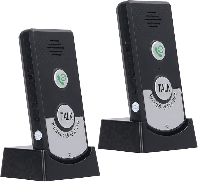 Wireless Intercom with HD Clarity, 1000ft Range, Rechargeable 1800mAh Battery, Easy Setup for Indoor Outdoor, Elderly & Kids Room Communication