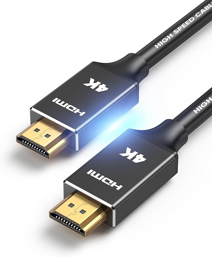 Capshi HDMI Cable 4K, 10ft/3M, HDMI 2.0 Support, HDR10, 18Gbps, High Speed HD Shielded Cord, Black, Male-to-Male, for TV, Laptop, PC, HDTV