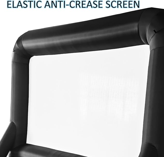 14 FT Inflatable Movie Screen Outdoor Projector Screen for Outside Backyard Movie Night Easy Setup Mega Blow Up Screen, Great for Barbecue Pool Party Outdoor Drive-in Theater - Front/Rear Projection