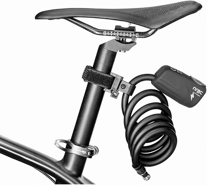 ULAC THE BEE 110dB Alarm Cable Lock, 12mm x 120cm (0.5in x 47in) Braided Steel Cable for Bike, Bicycle, Motorcycle,Scooter