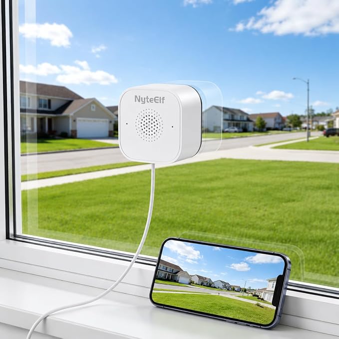 3MP Window Cameras for Home Security,Security Camera, 2K Full Color Night Vision, AI Human & Motion Detection, 24/7 Recording, Two-Way Audio, Easy Installation (White)