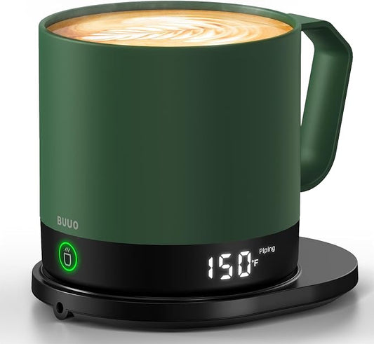 Heated Coffee Mug 14oz, Rechargeable Temperature Control Mug with Lid