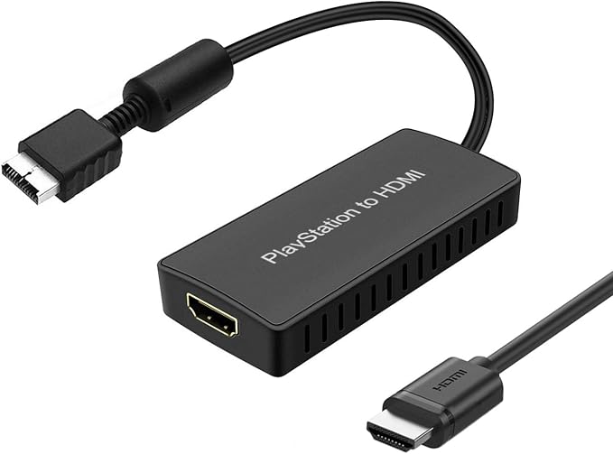 Y.D.F PS2 to HDMI Adapter PS2 HD-Link Cable Converter Support 4:3/16:9 Screen Aspect Ratio Switch Works for PlayStation 1/ PlayStation 2 HD Link Cable PS1 HDMI Adapter Converter
