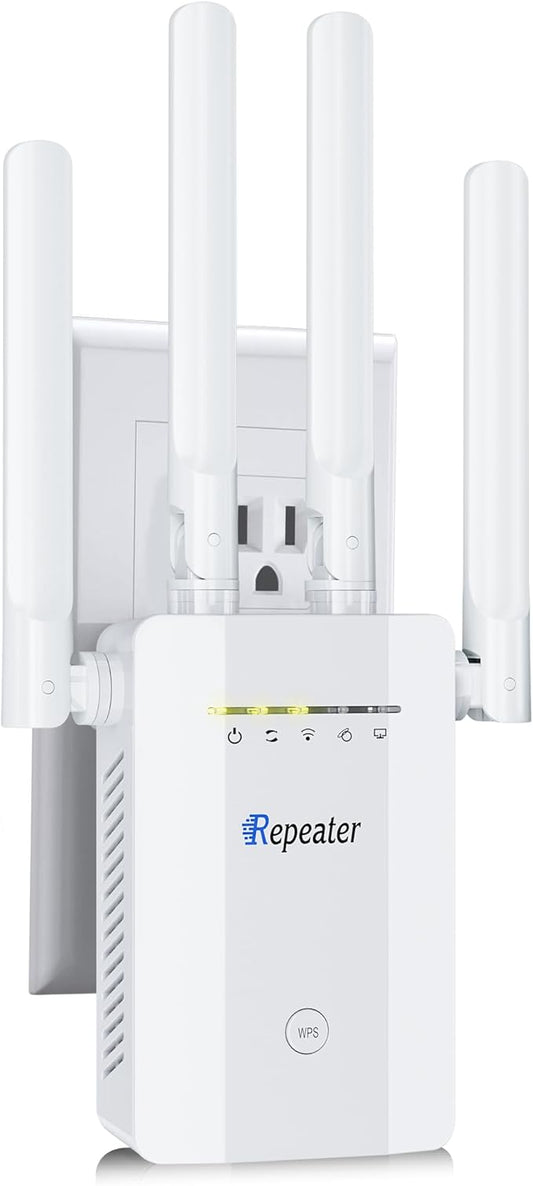 2026 New WiFi Extender Signal Booster for Home, 17k+sq.ft Long Range WiFi Repeater Wireless Routers Signal Amplifier, Mesh WiFi 15X Faster Access Point with Ethernet Port, 5 Working Modes