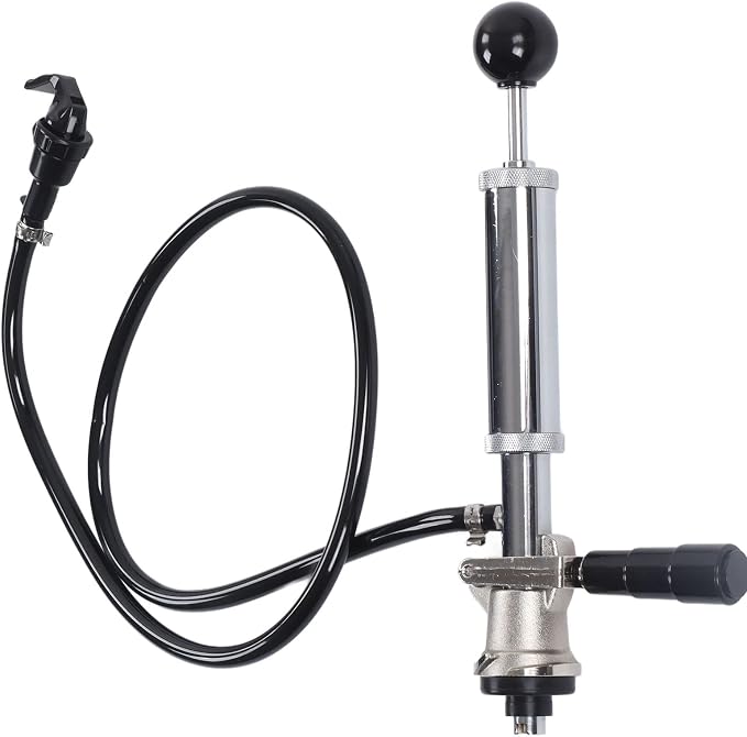 Keg Tap Keg Pump S Type Dispenser Beer Keg Tap Keg Hand Pump Stainless Steel Keg Party Pump with 105cm/41.3in Tube for Homebrew(30 X 13 X 4.5cm / 11.8 X 5.1 X 1.8in)