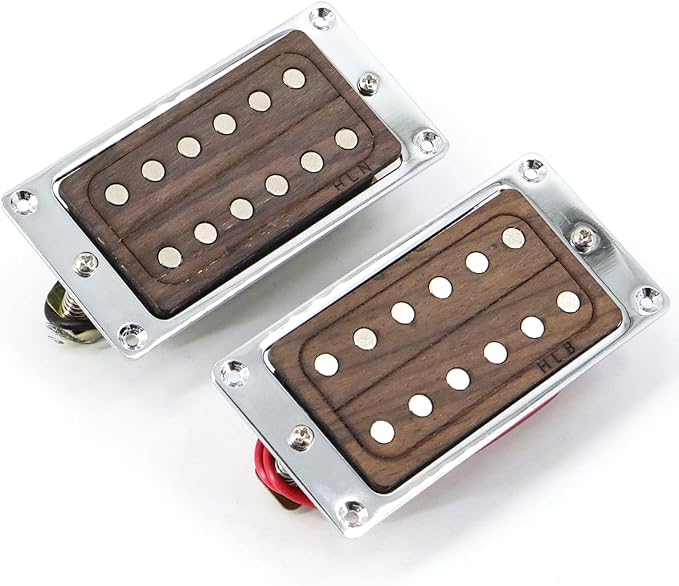 6 String Rosewood Humbucker Pickups for Electric Guitar Replacement Parts (non-adjustable slug)