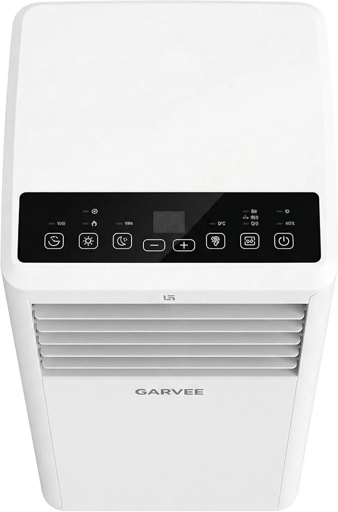 Garvee Portable Air Conditioner 8000 BTUs, 3 in 1 Dehumidifier, Fan, Cool for 350 Sq.Ft. Rooms, Portable AC with Remote Control/LED Display/Installation Kits/Timer/Sleep Mode,Black