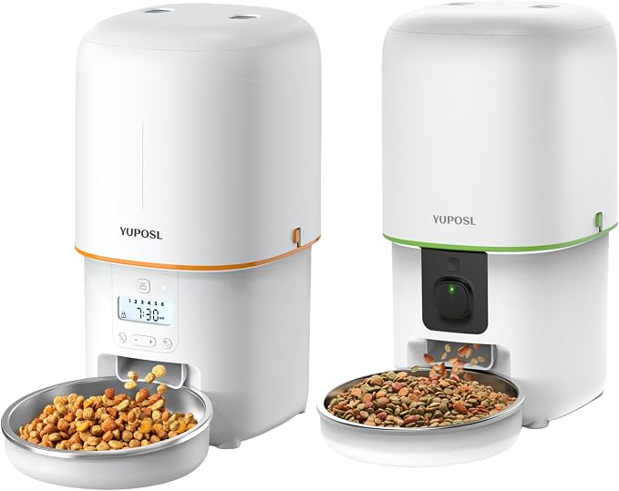 Automatic Cat Feeders with Camera - 5G WiFi App Control 1080 HD+Automatic Cat Feeders - 16cup/136oz