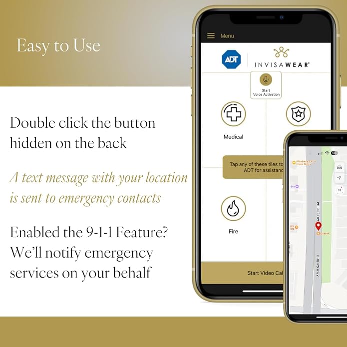 invisawear Smart Jewelry - Personal Safety Device - Necklace
