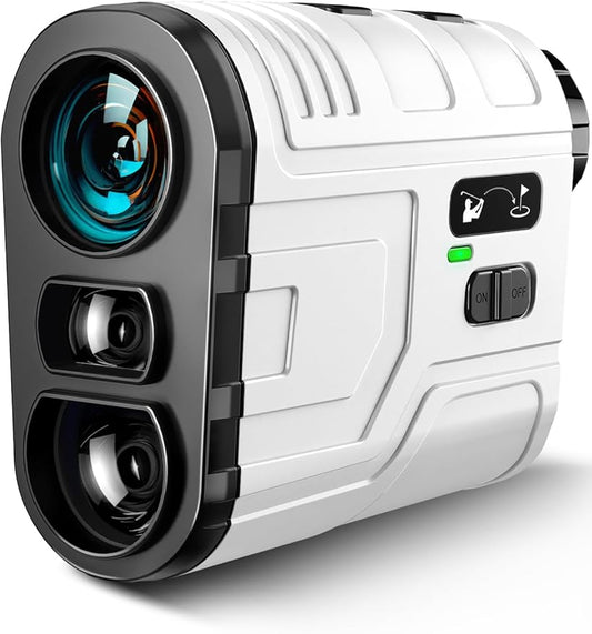 1200 Yards Range Finder Golf with Slope, 7X Magnification Range Finder, Lightweight Portable Rechargeable Rangefinder, Flag Lock Vibration, Switch for Legal, Range Finders for Golf Accessories