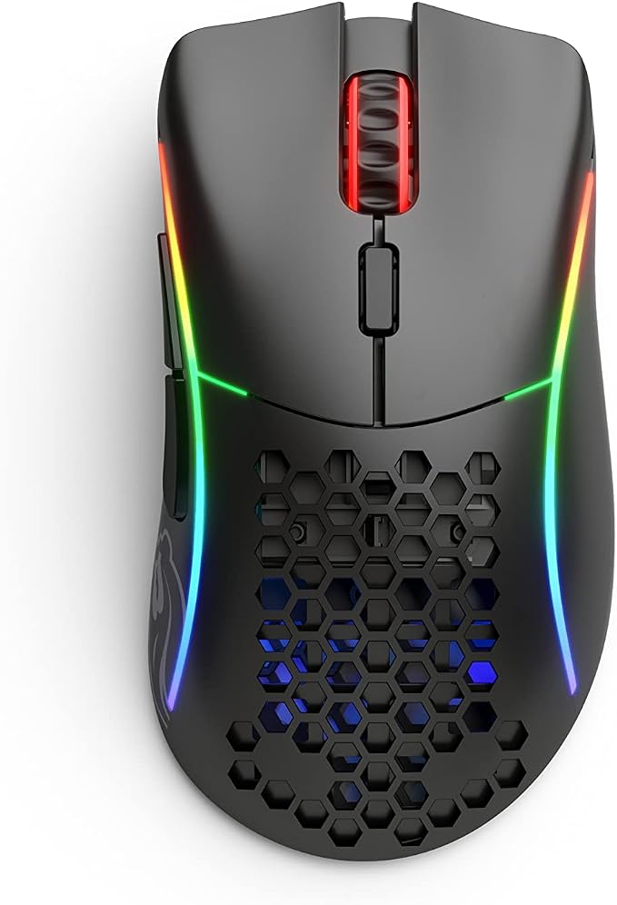 GLORIOUS Model D Wireless Gaming Mouse - 69g Superlight, Lag Free 2.4Ghz Wireless, Up to 71 Hour Battery, RGB, BAMF Sensor, Ergonomic, 6 Buttons - Matte Black