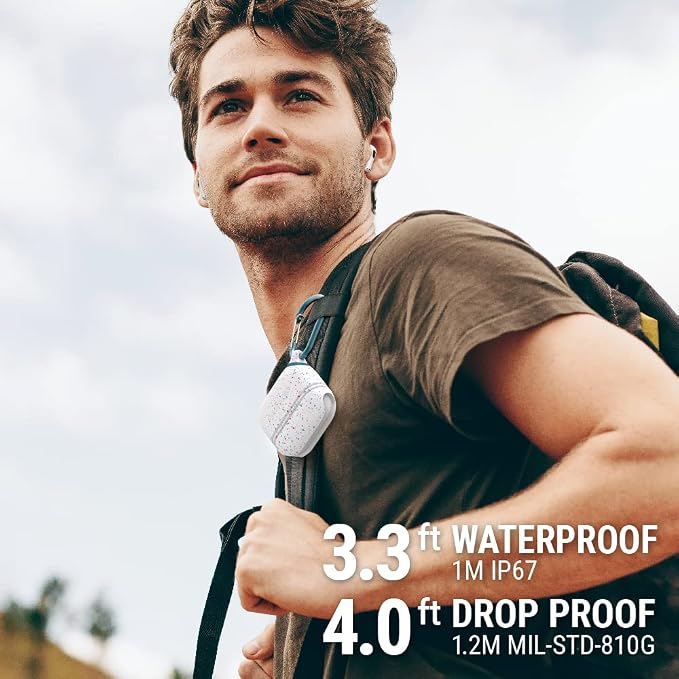 Catalyst Waterproof Case for AirPods 3rd Generation - Wireless and USB-C Charging Compatible AirPods 3rd Generation Case, Drop Protection Cover for AirPods 3 One Piece Design with Carabiner