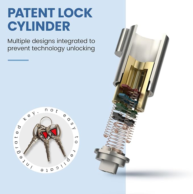 Bike Chain Lock with Alarm 130dB, Heavy Duty Motorcycle Locks Anti Theft 3.3FT, 8mm Hardened Steel Chain with Mini U Lock for Bicycle, Motorcycle, Scooter, Gate