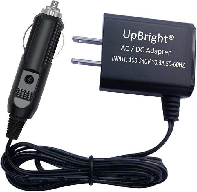 UpBright 12V Lighter Plug AC/DC Adapter Compatible with Innovative #9101 9102 Light Ranger MUTT Mobile Universal Trailer Tester CHR0001 TNS 30W-120050-2 Fotexco CL-1250 0.5A Power Cord Battery Charger