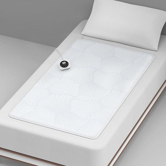 MINI Twin Size Electric Heated Mattress Pad - Bed Warmer with Memory & Preheat Functions, 12 Heat Settings Single Control for 1-12 Hours Auto Off, Lighted Button
