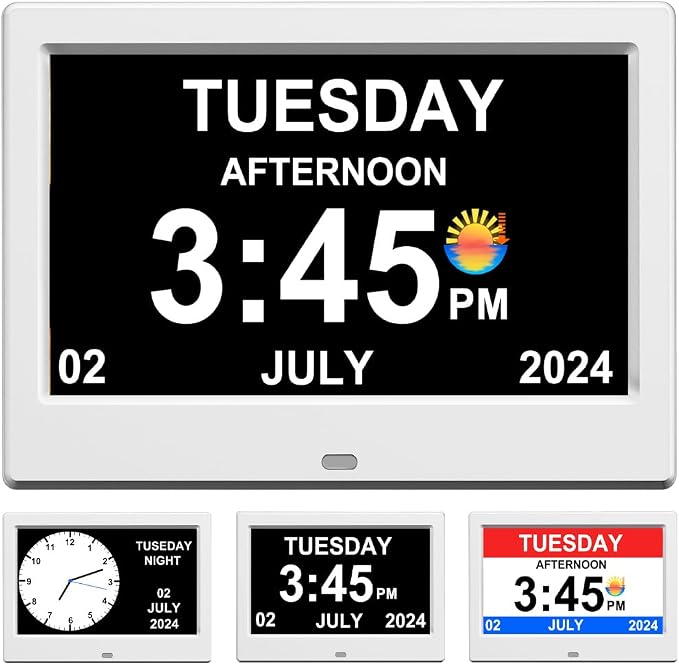 2026 Digital Clock Plug-in (No Battery), Power Outage Memory,DST Display Time, Date, Month, and Year Large-Font Clock for the Elderly