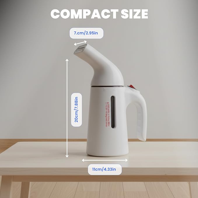 Handheld Garment Steamer – 700W Portable Clothes Steamer with ABS+PC+Stainless Steel+Silicone Build – Black Color, 110V with US Plug – Fast Heat-Up, Powerful Wrinkle Removal