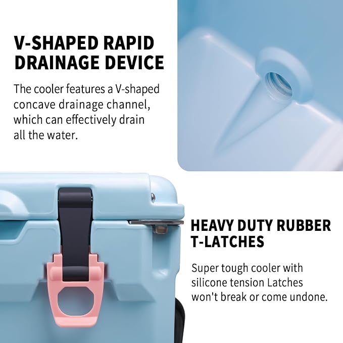 EchoSmile 12/18/25 Quart Rotomolded Cooler, Built to Stand up to The Rigors of The Journey